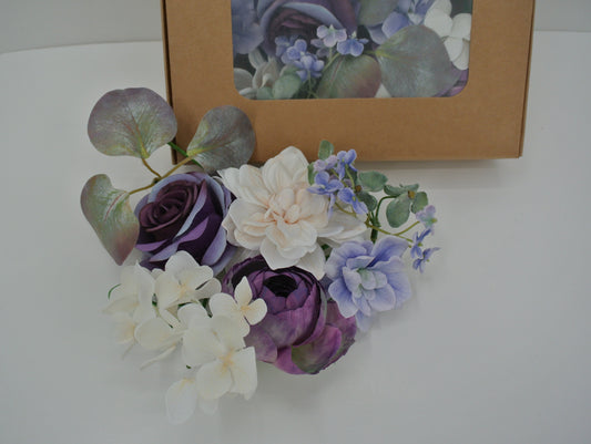 PURPLE ROSE RANUNCULUS DAHLIA CORSAGE - 85035-PU