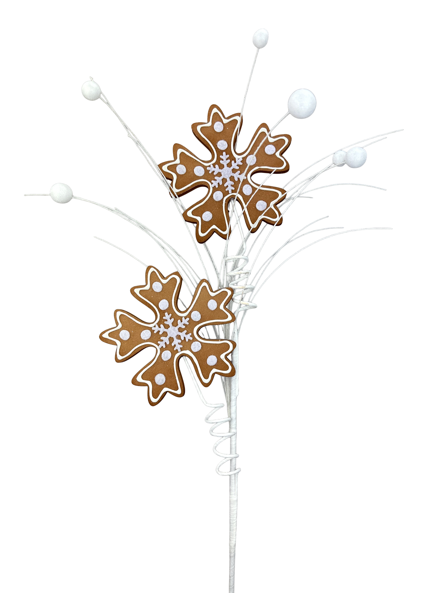 Gingerbread Snowflake Spray x 2 H27-Brown-86449BN