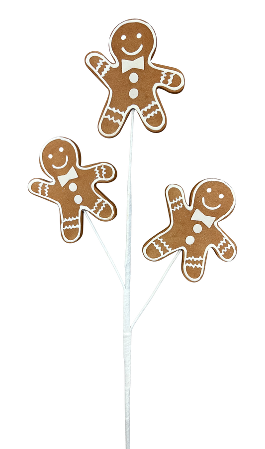 Gingerbread Man Spray x 3 H24 - 86452BN