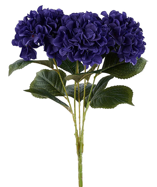 18.5"L FABRIC HYDRANGEA BUSH X5- PURPLE- FN175523