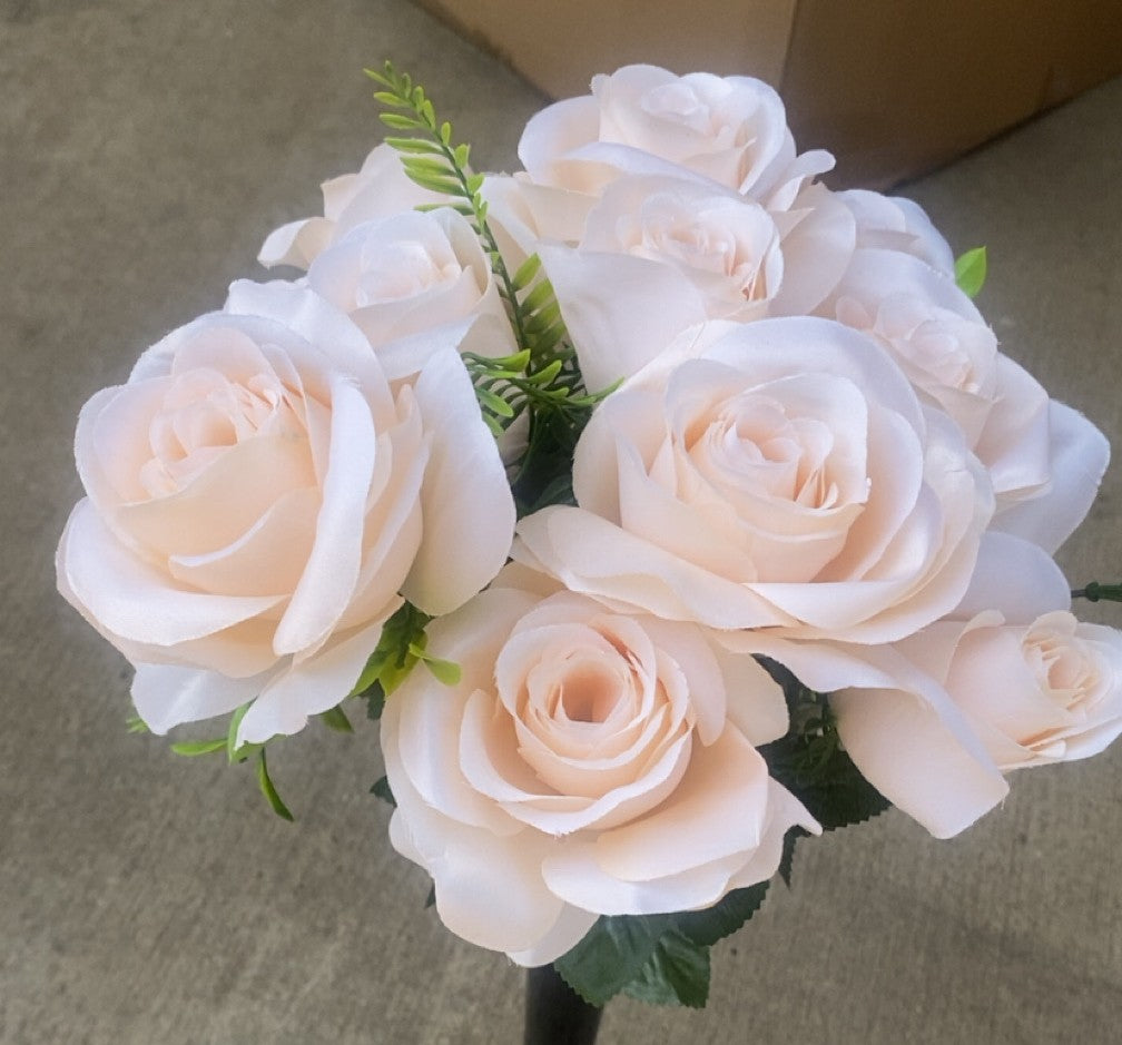 OPEN ROSE/BUD X 12-BEIGE-96121