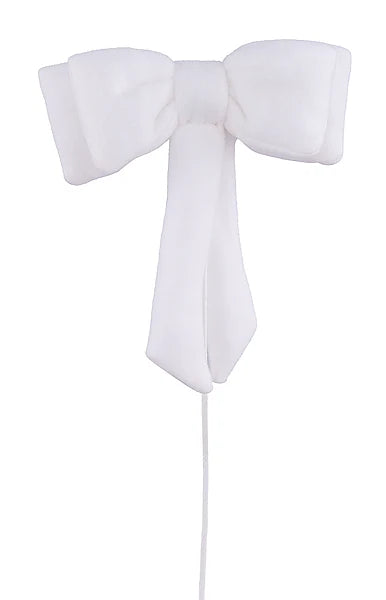 13"L FELT BOW PICK- WHITE- XS138627