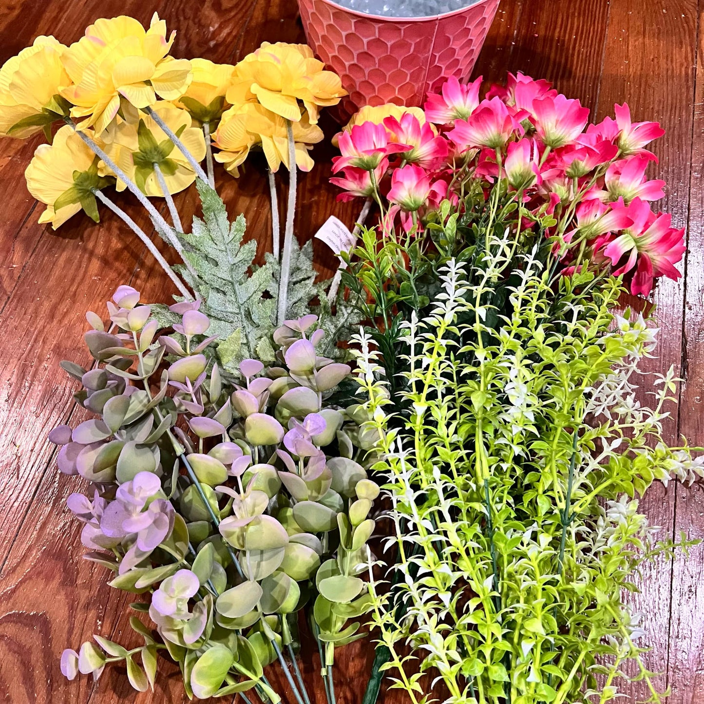 Blooms and Booms: Summer Floral Pink Container Arrangement