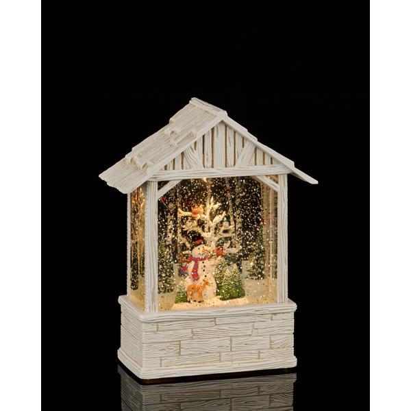 8.25"H SNOWMAN/TREES SNOW GLOBE - AK0061