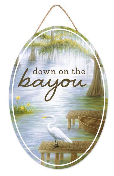 13"H X 9"L DOWN ON THE BAYOU SIGN - AP7332