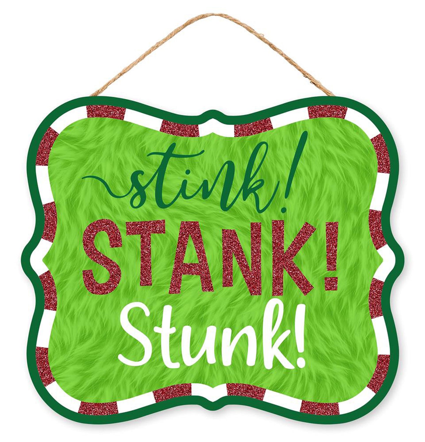 10.5"L X 9"H STINK! STANK! STUNK! GLTTR - LIME/RED/WHITE/EMERALD - AP8977