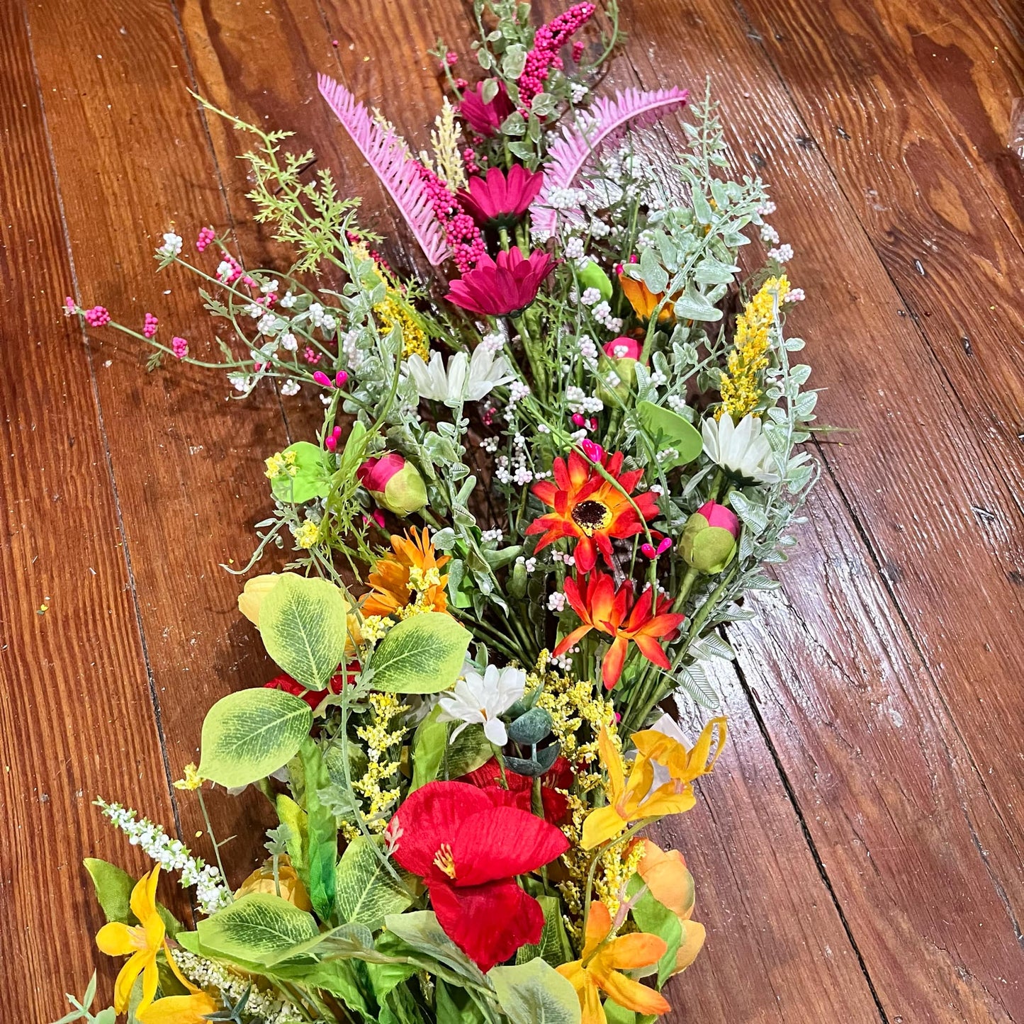 Blooms and Booms: Summer Floral White Swag