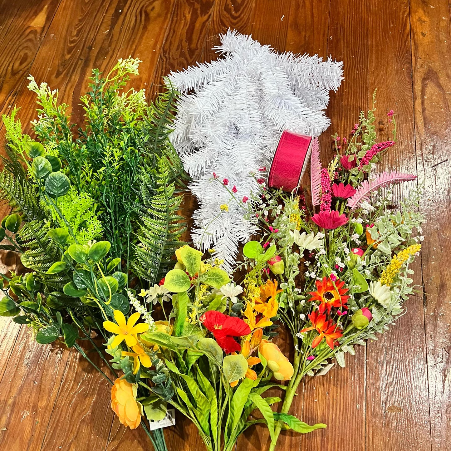 Blooms and Booms: Summer Floral White Swag