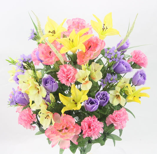 PEONY/LILY MIXED BUSH X 40 - GPB195-PK/YW/LAV