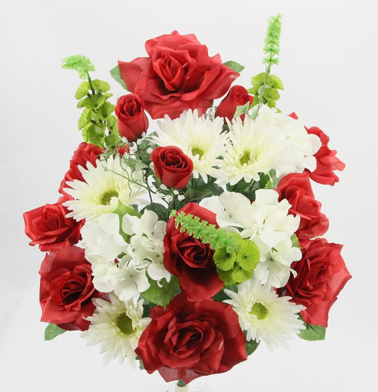 ROSE/GERBERA MIXED BUSH X 24 - GPB21301-RD/CM