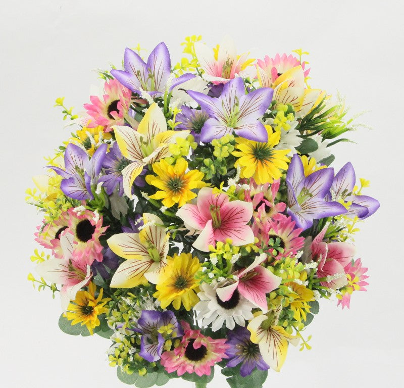 20" ALSTROMERIA AND DAISY-GPB21323-LAV/CM/YW