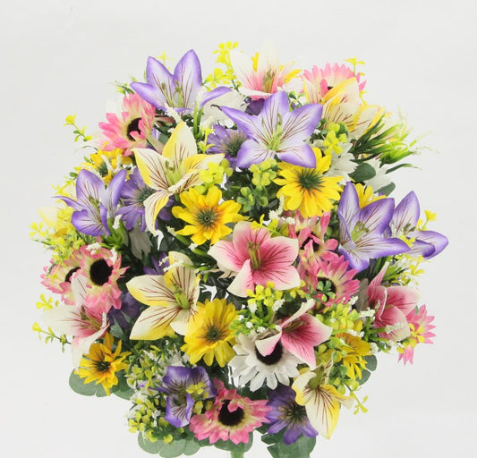 20" ALSTROMERIA AND DAISY-GPB21323-LAV/CM/YW
