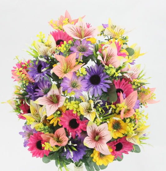 20" ALSTROMERIA AND DAISY-GPB21323-YW/LAV/BT