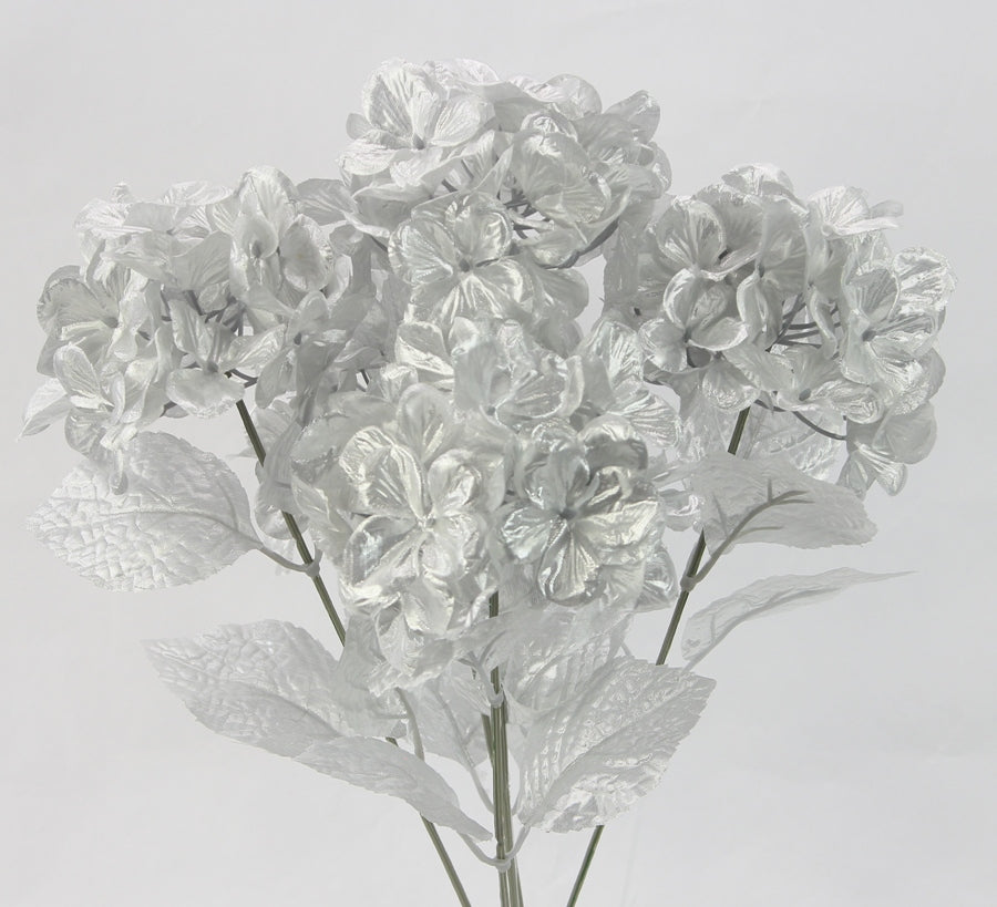 21" HYDRANGEA BUSH X 5 - GPB243137-SILVER