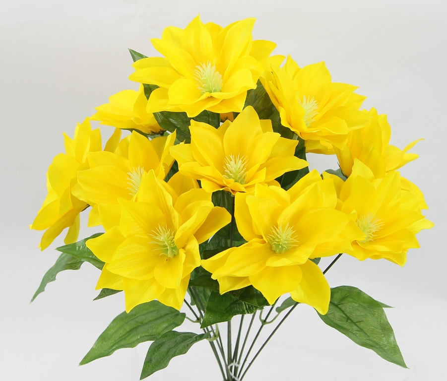 19” STAR BUSH X 12 - GPB24458-YELLOW