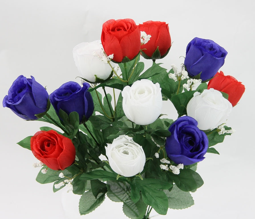 16.5" ROSE BUSH X 12 - GPB25308-RD/WT/BL