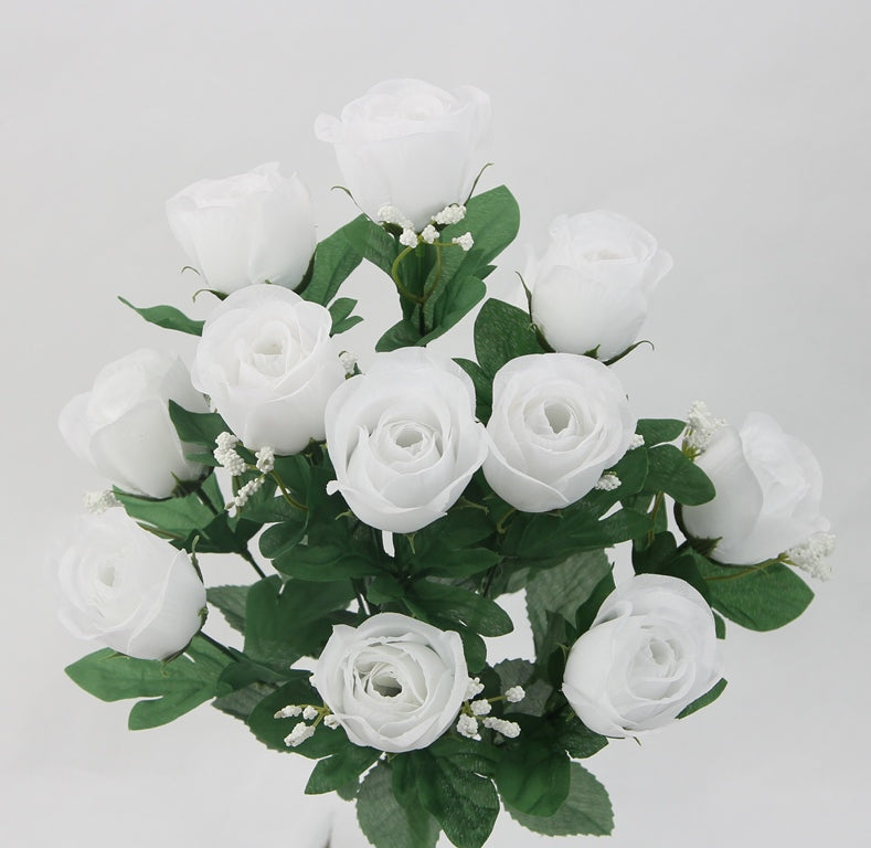 16.5" ROSE BUSH X 12-GPB25308-WHITE
