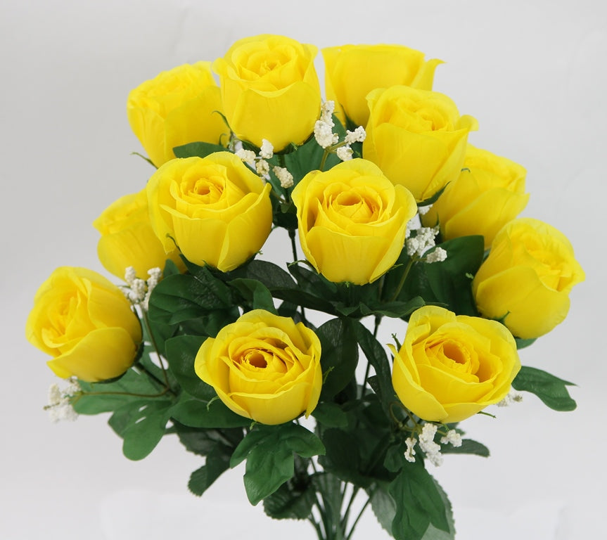 16.5" ROSE BUSH X 12 - GPB25308-YELLOW
