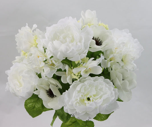 21" PEONY/ANEMONE/HYDRANGEA-GPB253100-CREAM