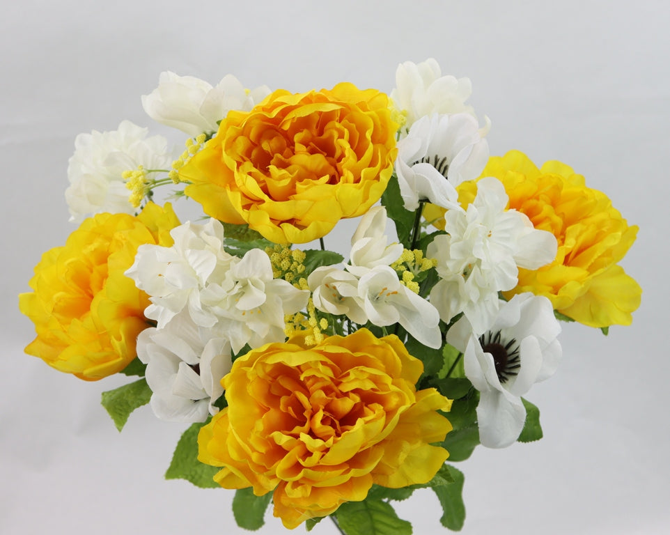 21" PEONY/ANEMONE/HYDRANGEA-GPB253100-YW/CM