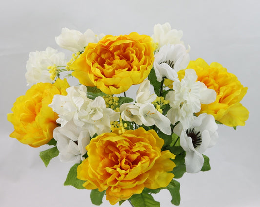 21" PEONY/ANEMONE/HYDRANGEA-GPB253100-YW/CM