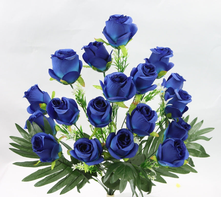 27" ROSE BUD BUSH X 18 - GPB25352-BLUE