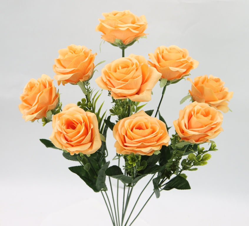 19" ROSE BUSH X 9-GPB25361-PEACH