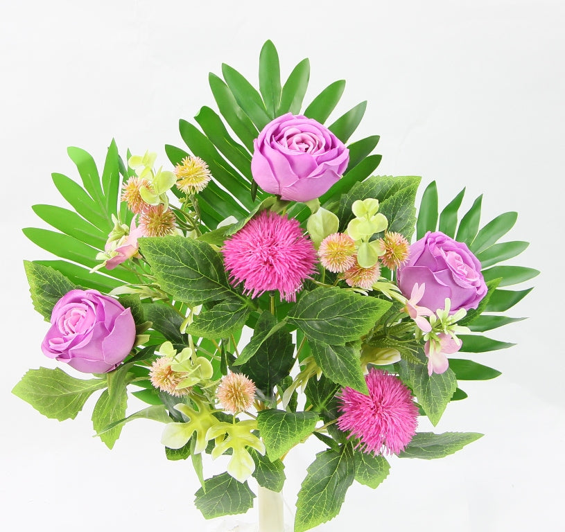 20" ROSE WITH LION'S MANE-GPB25388-DK.ORCH MIX