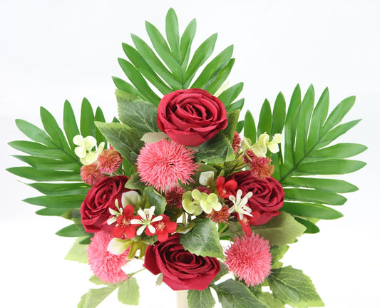 20" ROSE WITH LION'S MANE - GPB25388-RED