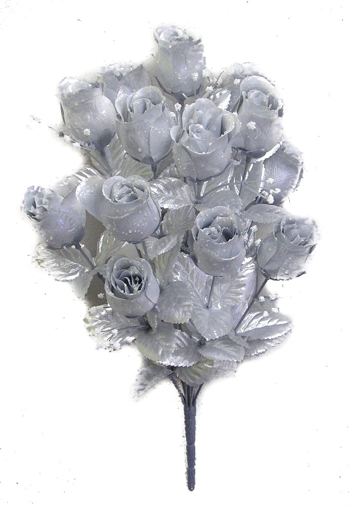 ROSE BUD BUSH X 14 - GPB265G-SILVER