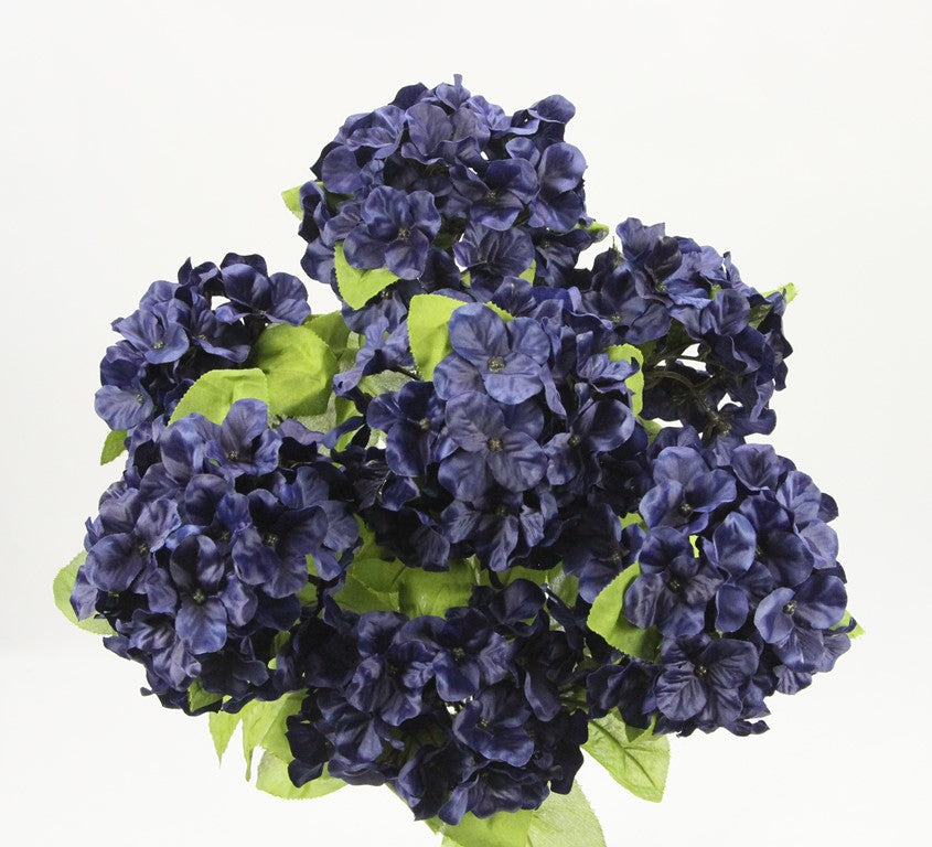 SATIN HYDRANGEA BUSH X 7 - GPB730-MIDNIGHTBL
