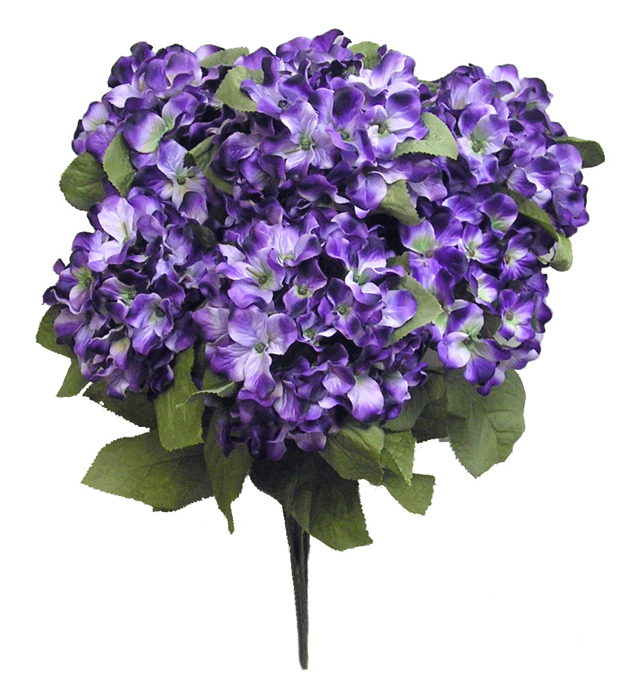 SATIN HYDRANGEA BUSH X 7 - GPB730-PURPLE
