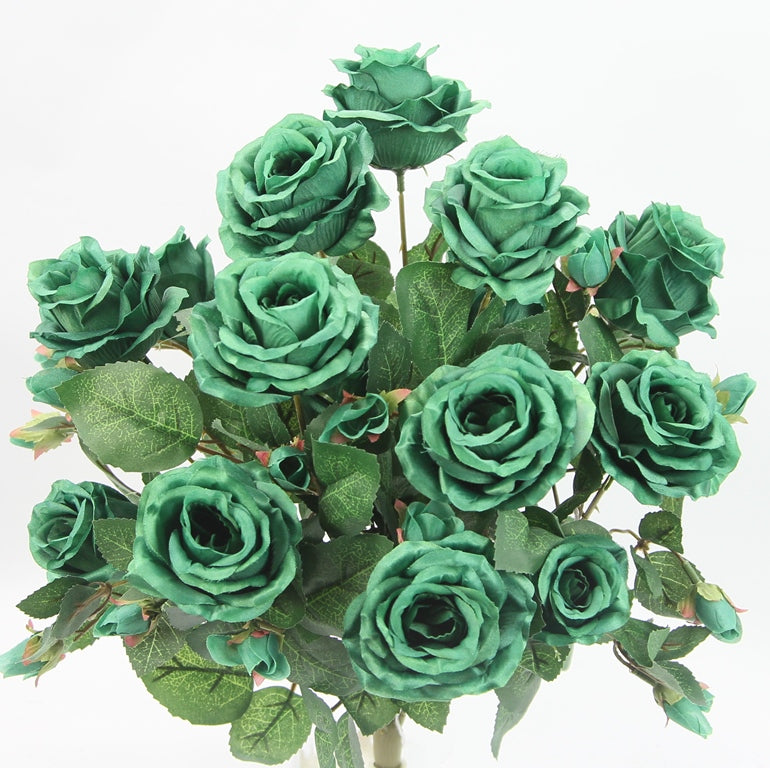 ROSE BUSH X 5 W/15 FLOWERS - GPB7338-EMERALD