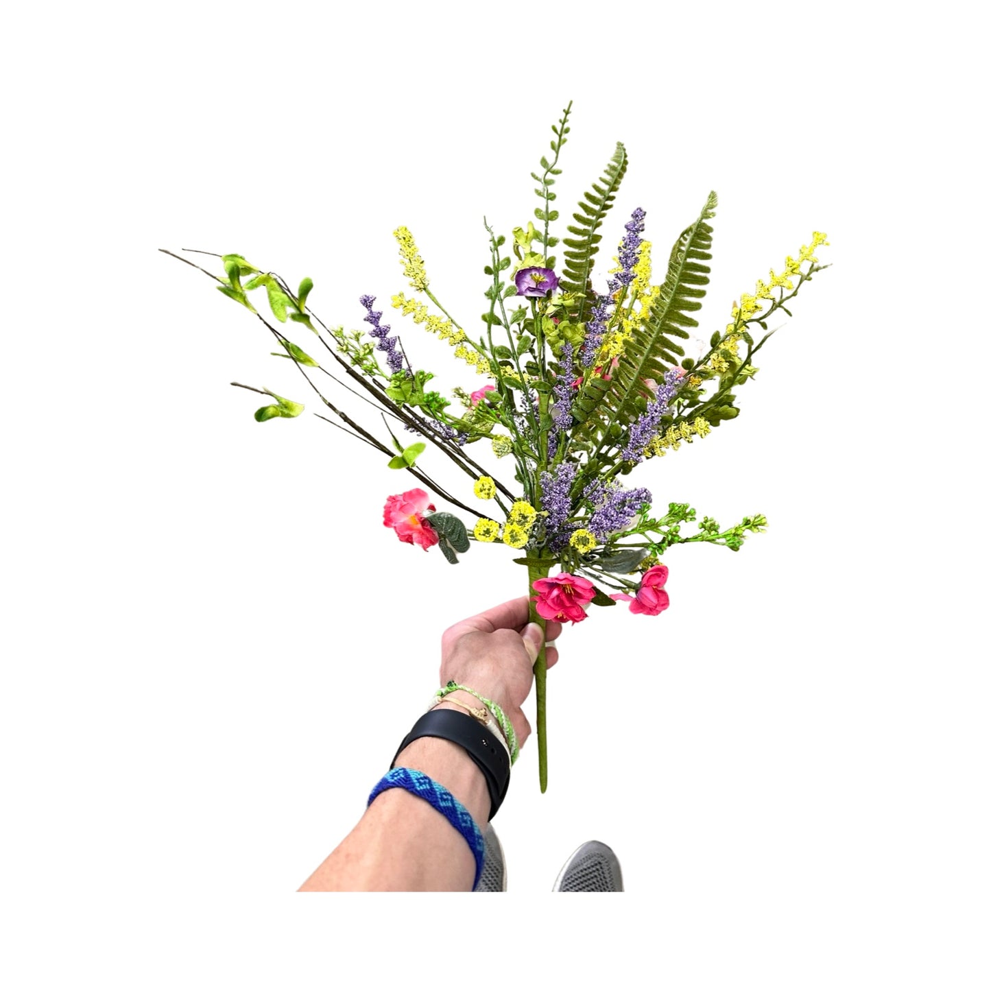 20" Mixed Spring Floral Lavender Bush - 31056