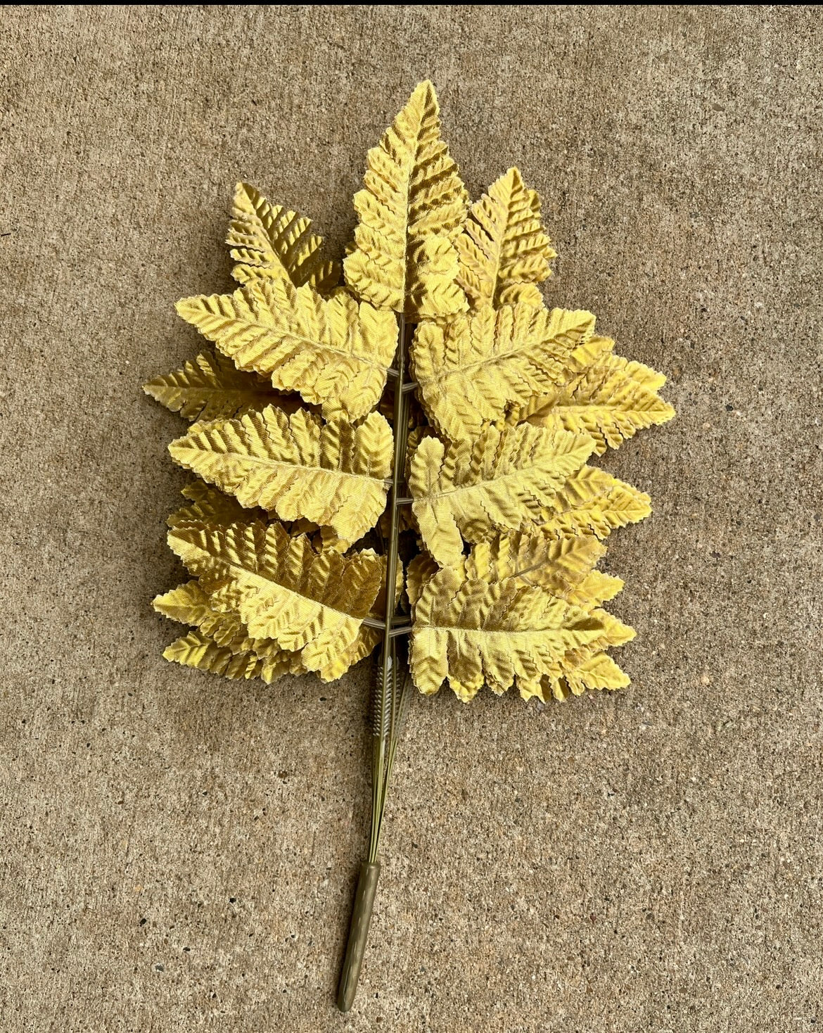 LEATHER FERN BUSH X 12-GPB307G-GOLD