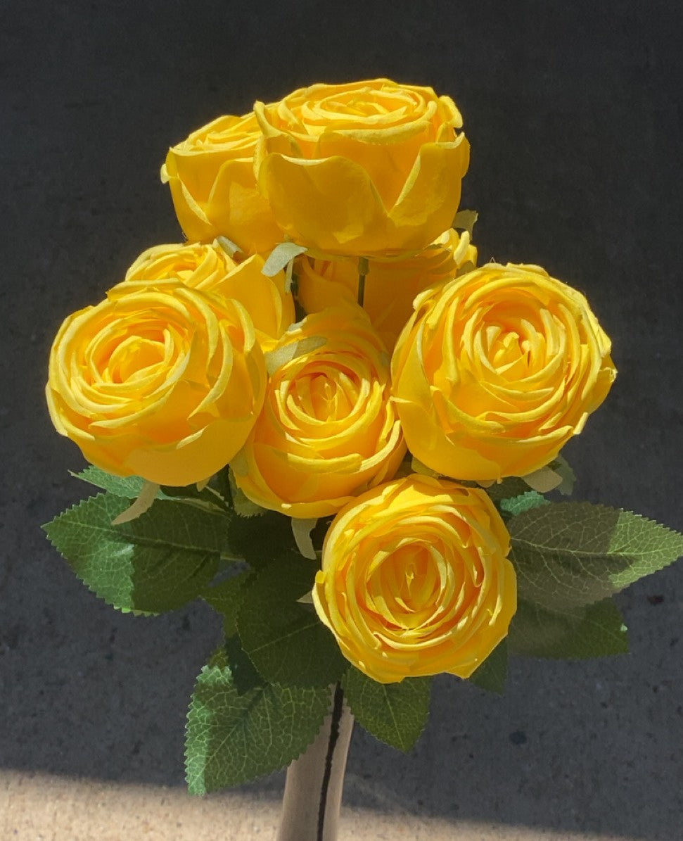 17" OPEN ROSE BUSH X 9-YLW-GPB26312-YLW