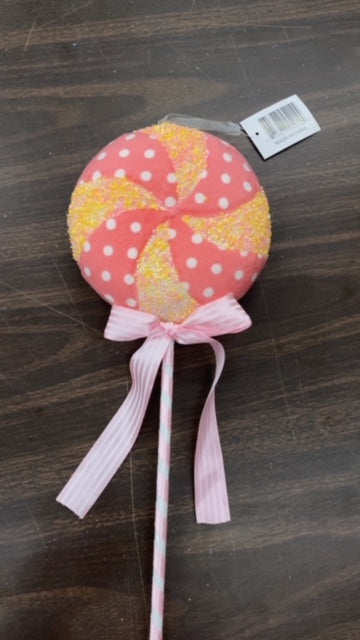 Pink Swirl Polka Dot Lollipop-25214
