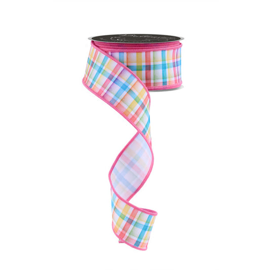 1.5"X10YD D'LUX WATERCOLOR PLAID - MULTI - LS1018RT