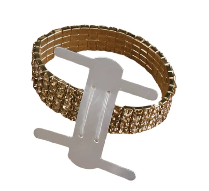 CORSAGE WRISTLET W/RHINESTONE BAND - 5749-GOLD
