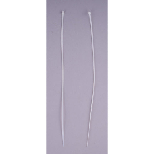 16"L X 3.8MM ZIP TIES - 250EA/BG - WHITE - MD014727