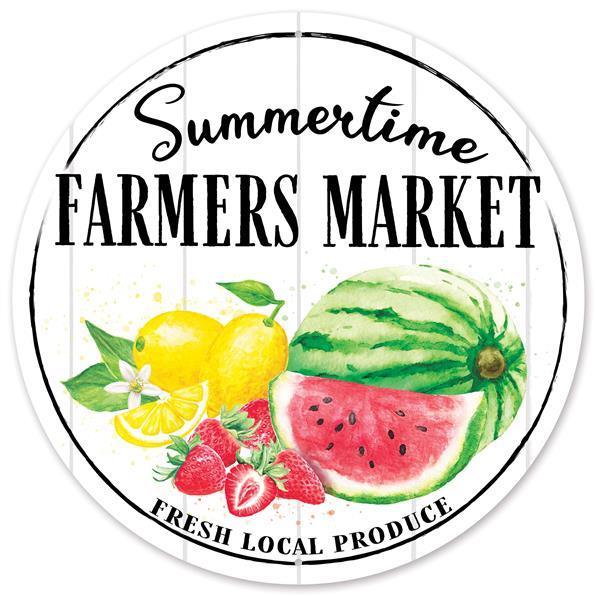 12"DIA METAL SUMMERTIME FARMERS MARKET - MD0994