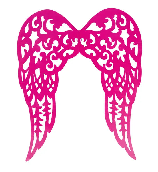 17.75"HX14.75"L FILIGREE ANGEL WINGS -HOT PINK- MD153711