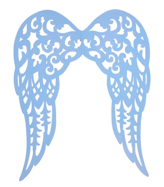 24"H X 20"L FILIGREE ANGEL WINGS -LIGHT BLUE- MD153814
