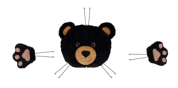 3 PIECE 11.5"HX8"L BEAR W/PAWS DECOR KIT-BLACK-MD172702