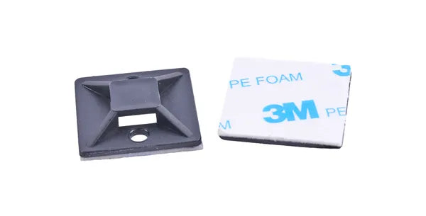 1.125"SQ CABLE TIE MOUNTING SQUARES- BLACK- MT1089