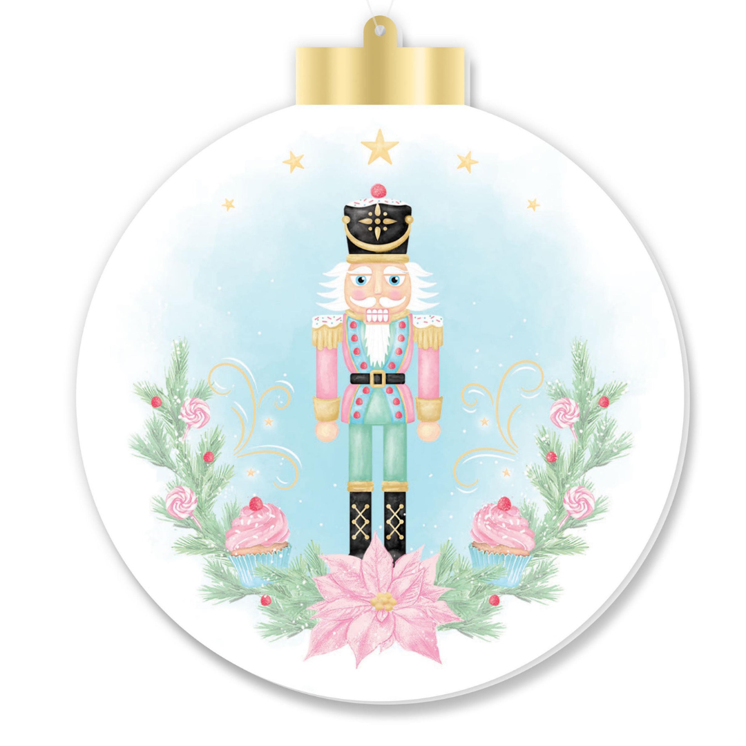 5.5"H DBL-SIDED NUTCRACKER OR BALLERINA ORNAMENT-PINK/RD/BLUE/GRN/GLD/WHT-XJ0079