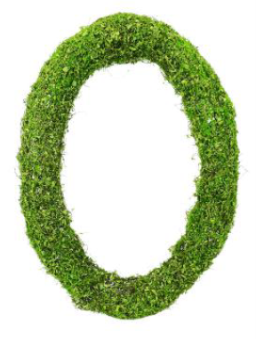 Moss Oval Wreath W18xH22-62647GN