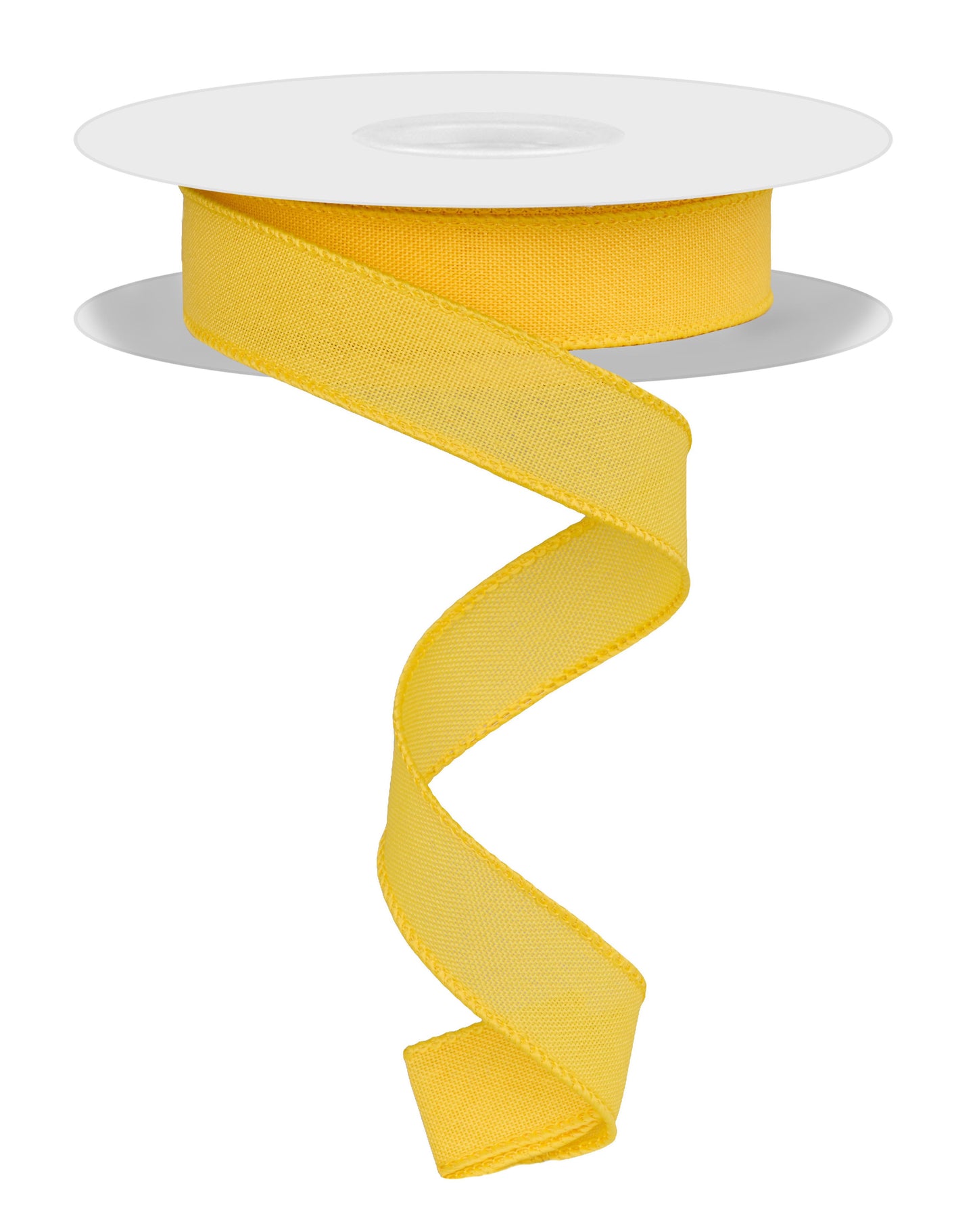 7/8"X25YD VALUE FAUX BURLAP - YELLOW - RC500529