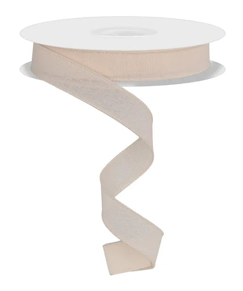 7/8"X25YD VALUE FAUX BURLAP-CREAM-RC5005C2