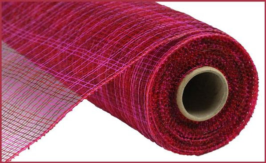10"X10YD MULTI STRIPE MESH - HOT PINK/RED/BURG - RE1382RE